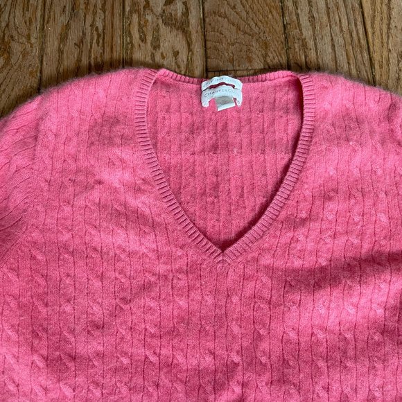 Women's 100% Cashmere V-Neck Sweater - Picture 2 of 2